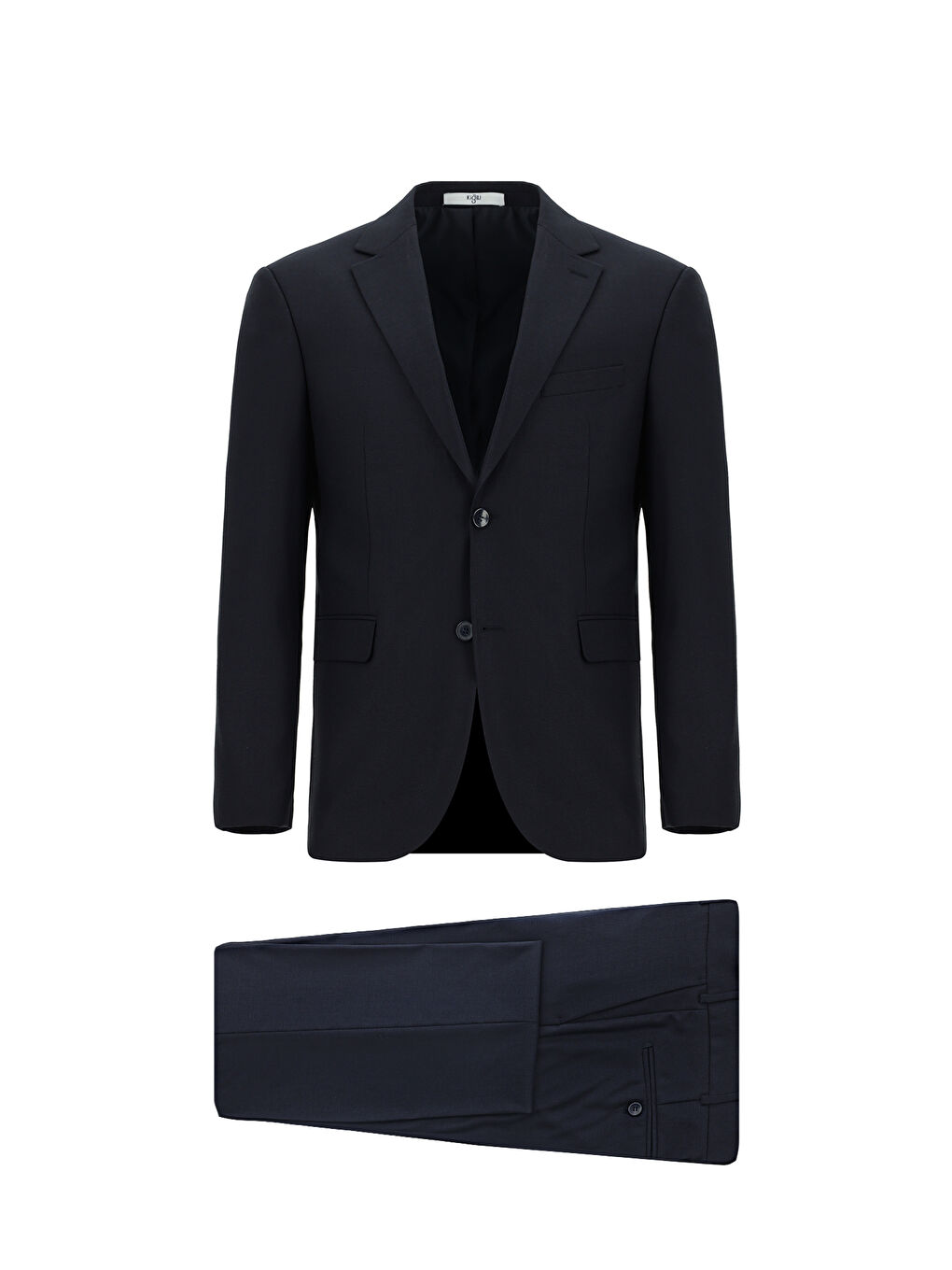 Lacivert Slim Fit Dar Kesim Yünlü Klasik Takım Elbise