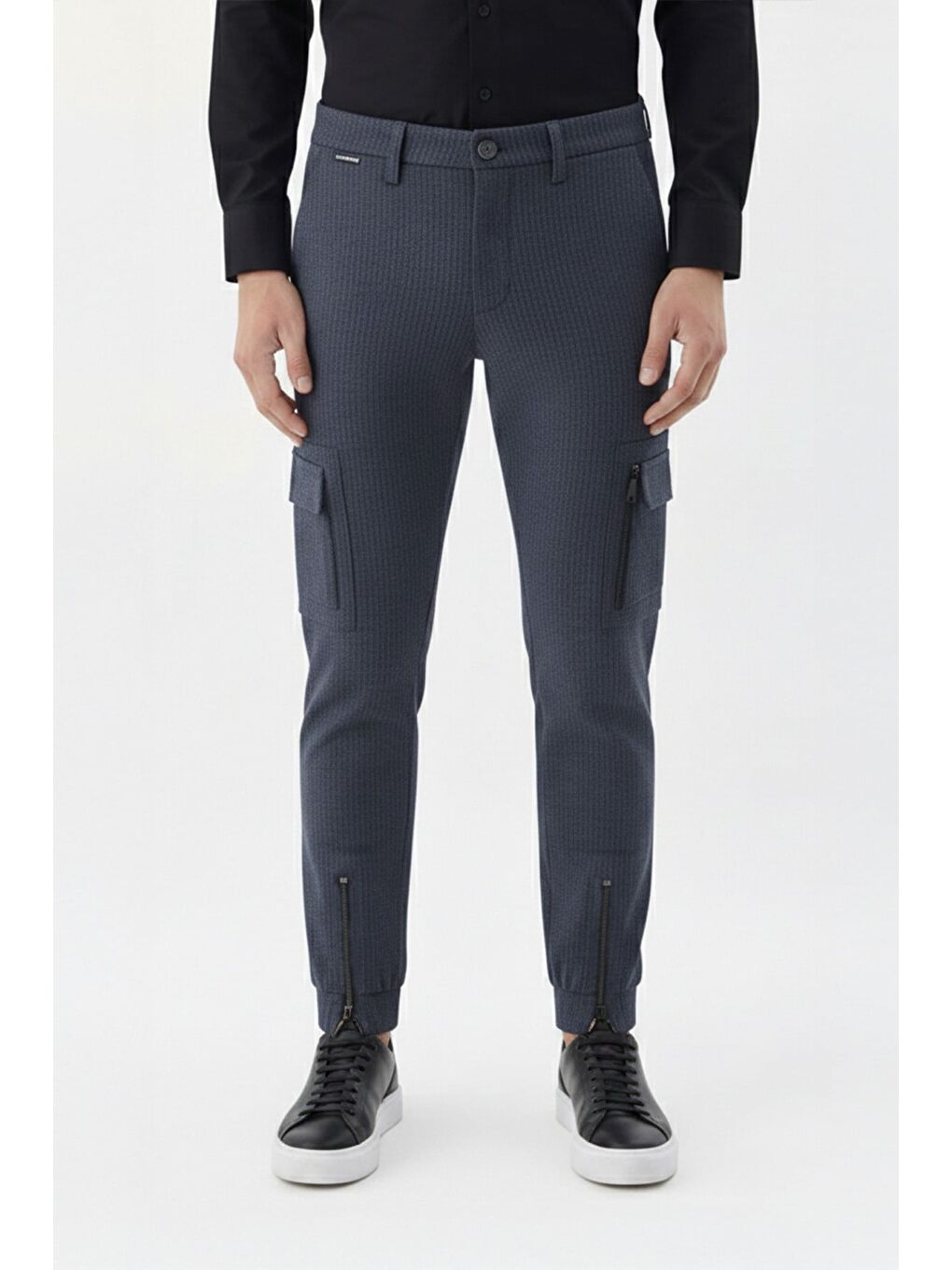 Lacivert Giotelli Erkek Lastikli Paça Yan Cepli Pantolon