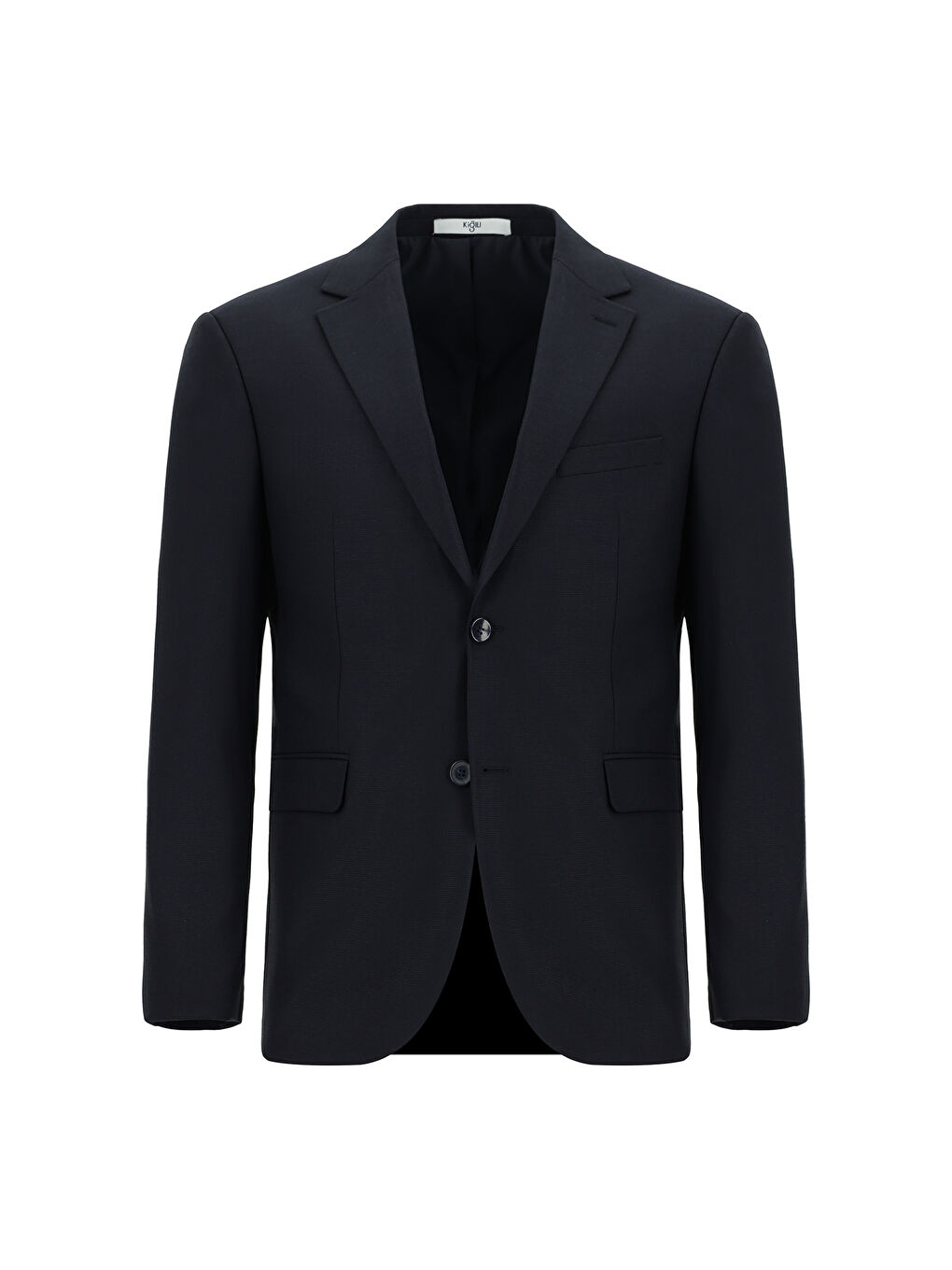 Lacivert Slim Fit Dar Kesim Yünlü Klasik Takım Elbise-1