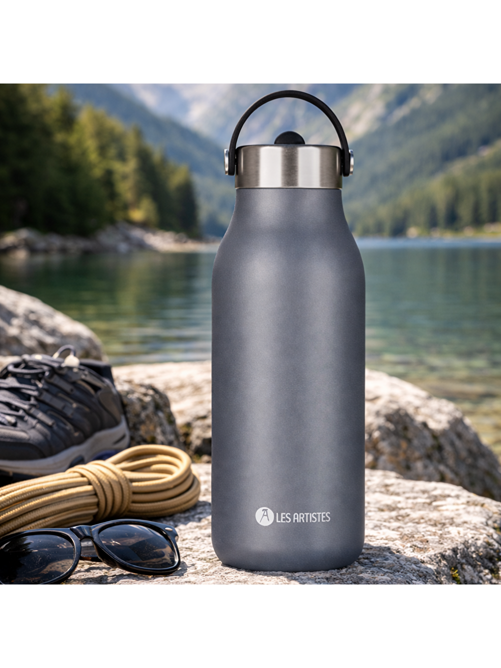 Beyaz Isı Yalıtımlı Çelik Termos 1000ml Oxford-3