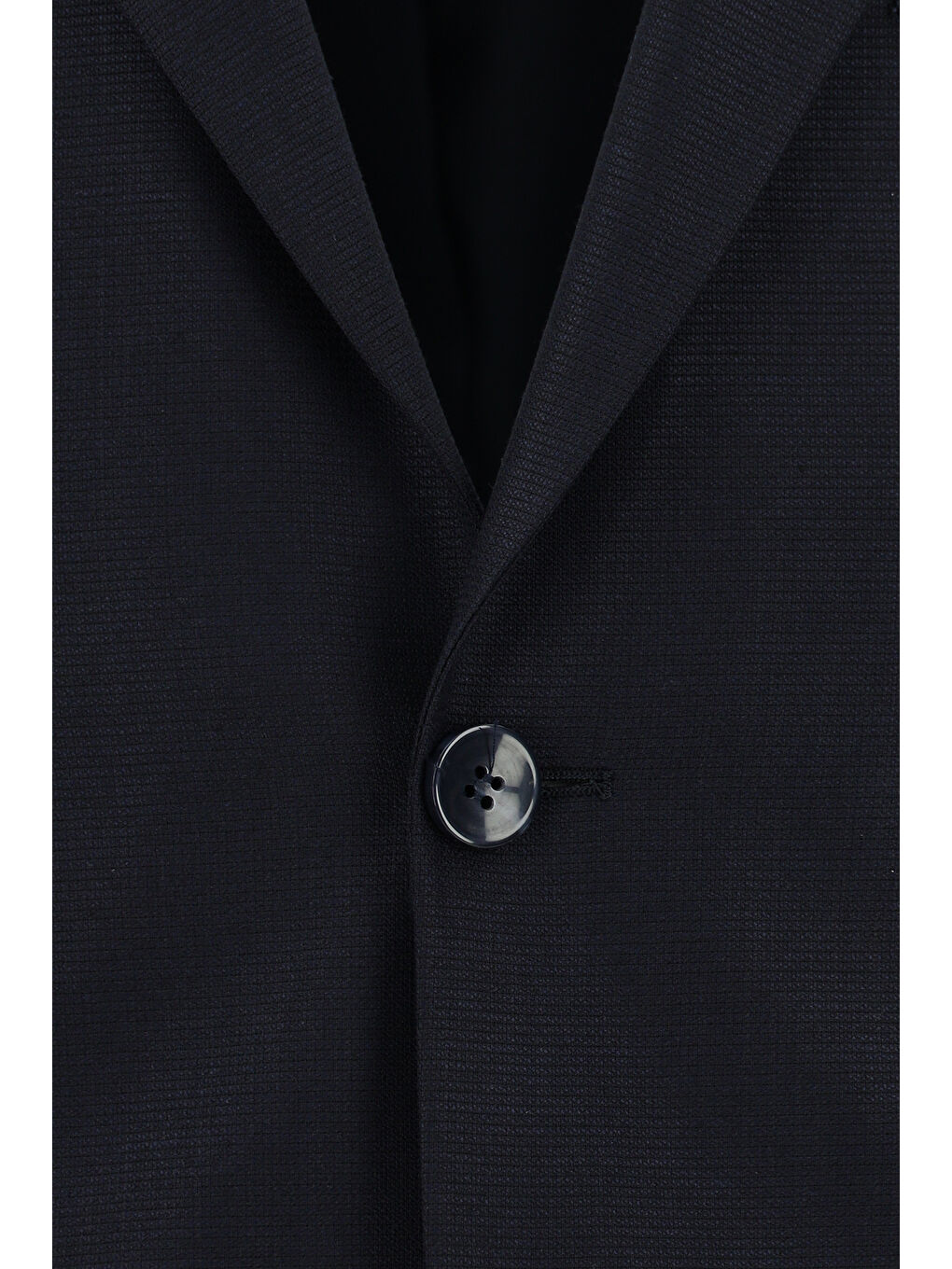 Lacivert Slim Fit Dar Kesim Yünlü Klasik Takım Elbise-3