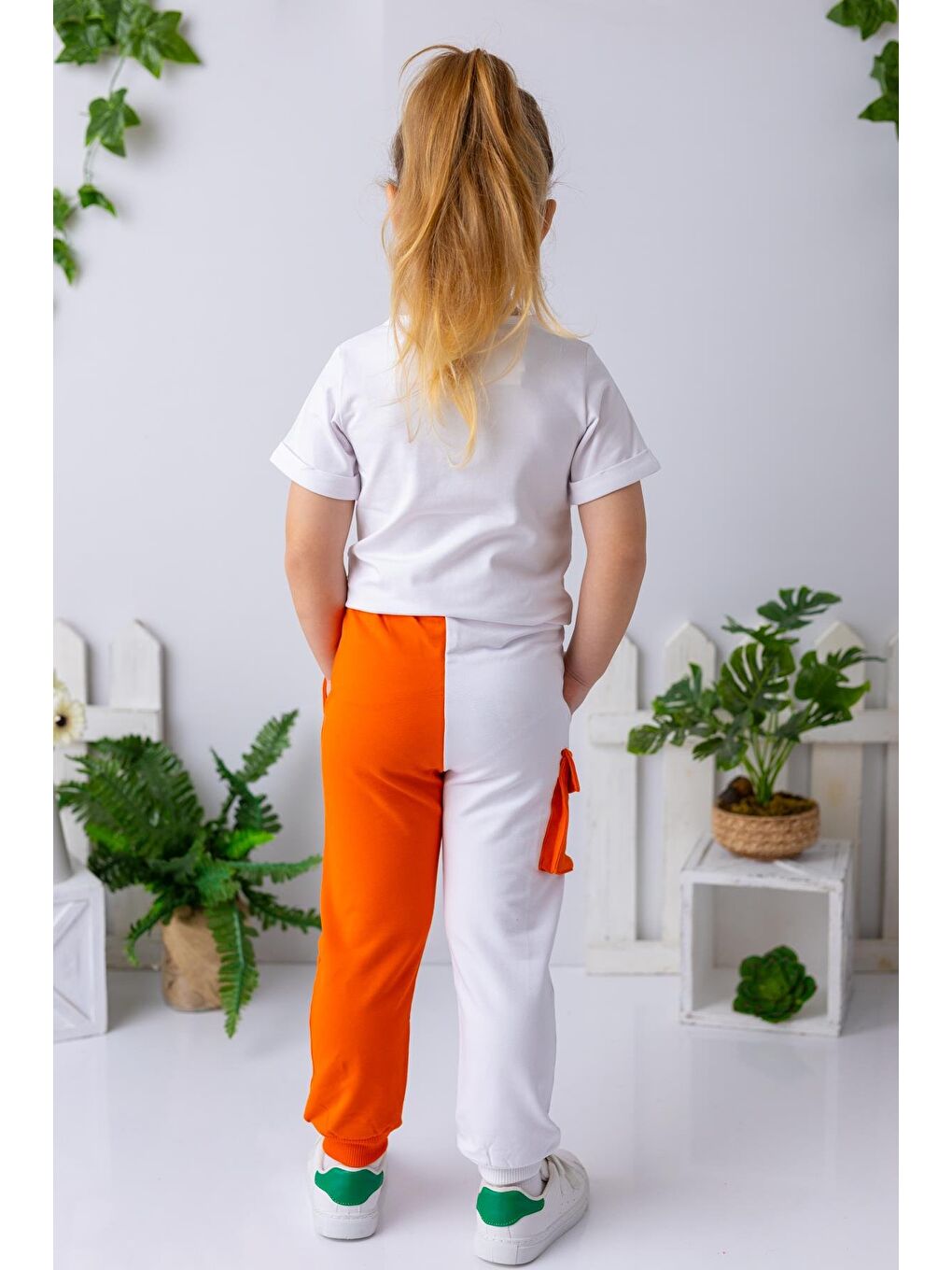 Kız Çocuk Yazı Baskılı T-Shirt - Beyaz-1