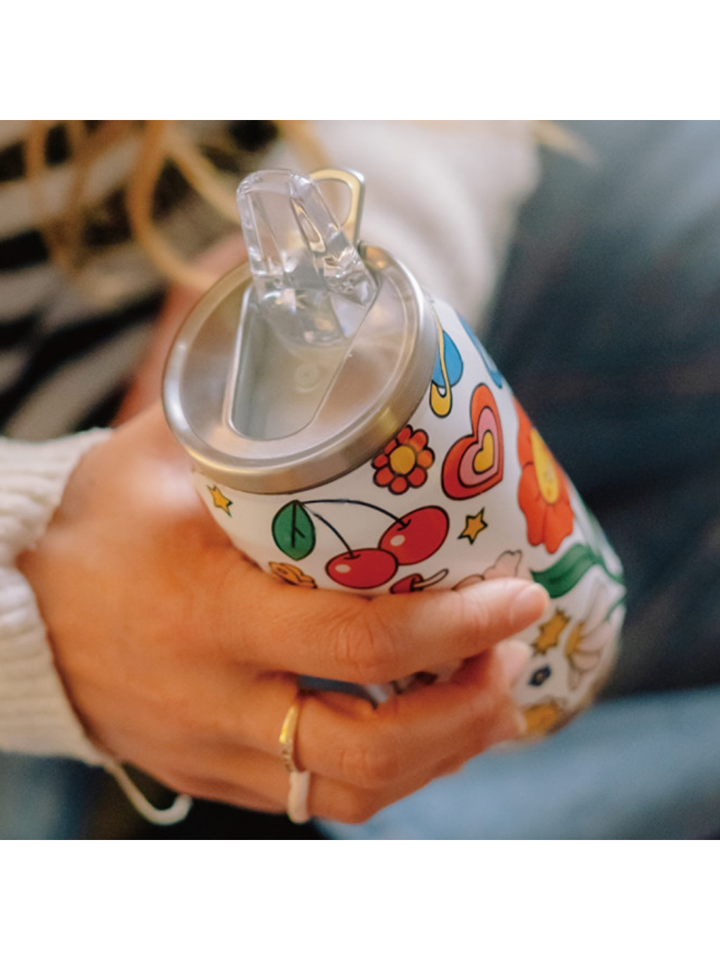 Karışık Isı Yalıtımlı Kutu Çelik Termos 280ml Happy-4