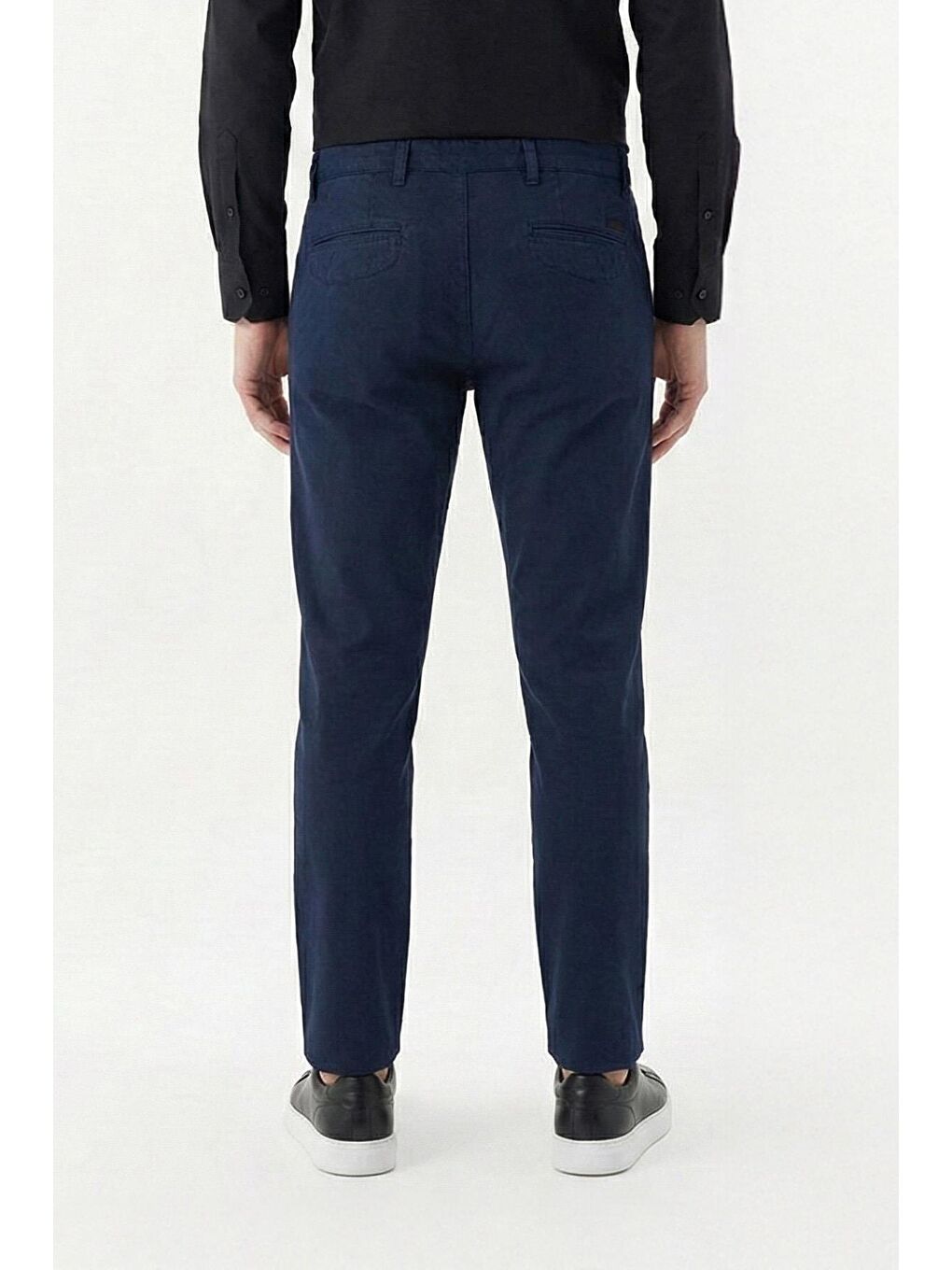 Giotelli Lacivert Regular Fit Pamuklu Düz Yandan Cepli Elastanlı Chino Pantolon-2