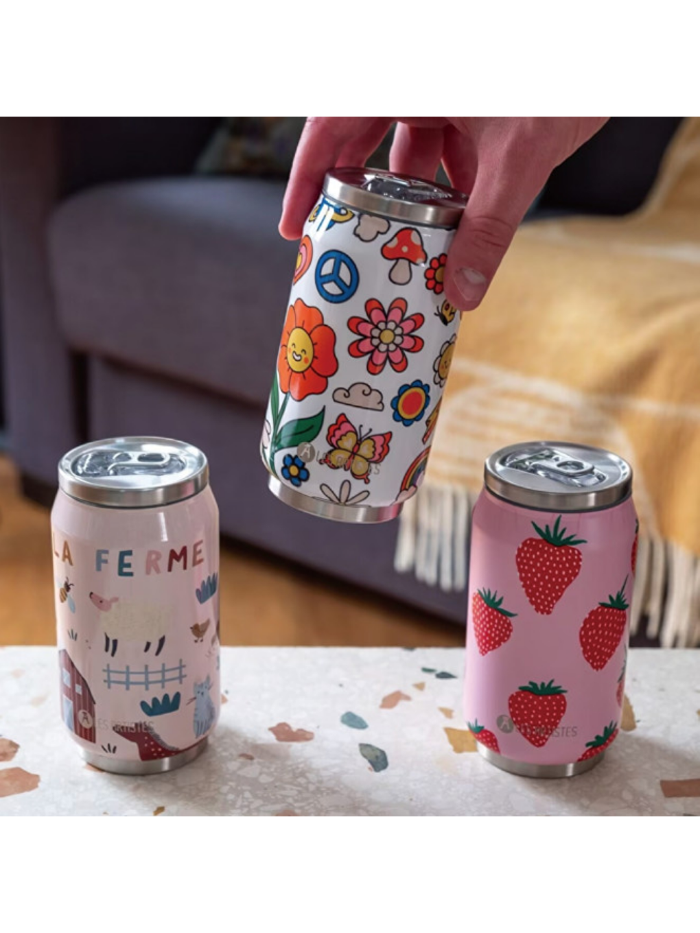 Karışık Isı Yalıtımlı Kutu Çelik Termos 280ml Happy-5