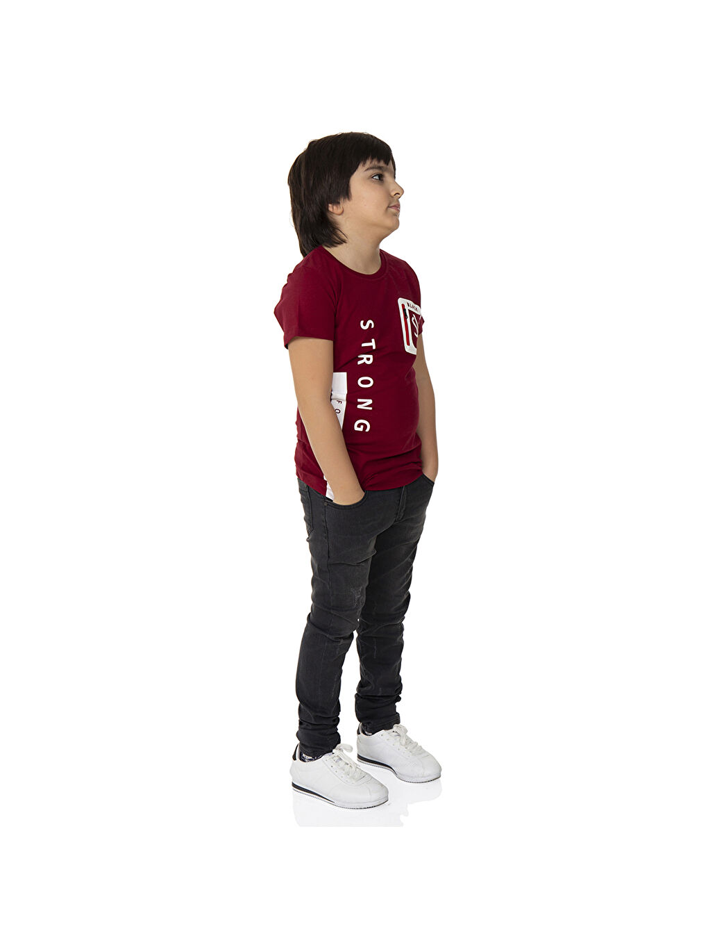 Toontoykids Bordo Erkek Çocuk T-Shirt Strong Baskılı - 2