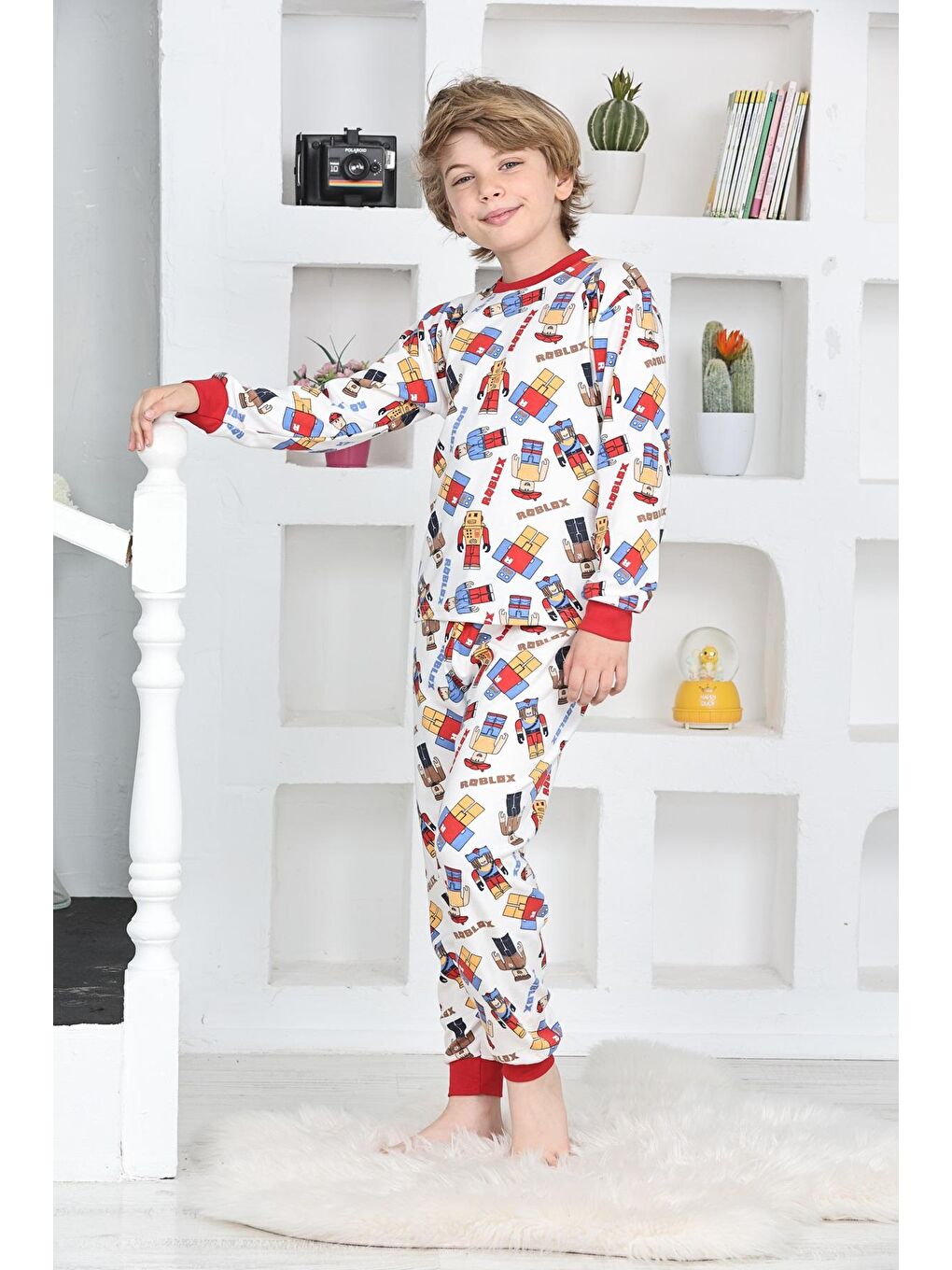 Kapi Kids Beyaz Erkek Çocuk Baskılı Pijama Takımı 1-11 Yaş 4924-26 - 3