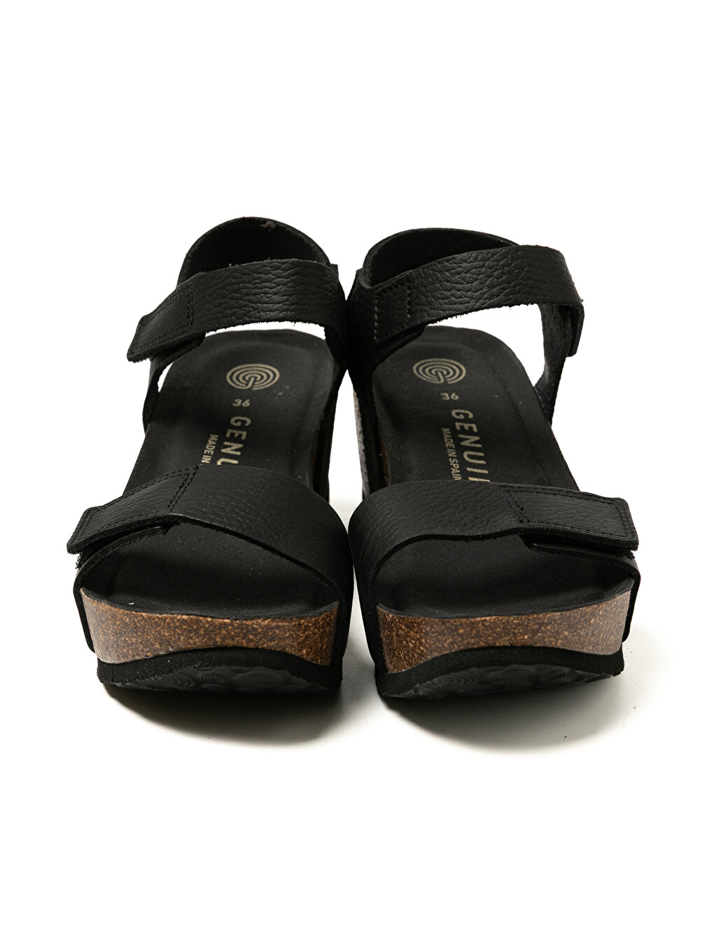 Siyah Kadın Sandalet Bılbao G106319 Embossed Leather Dark-3