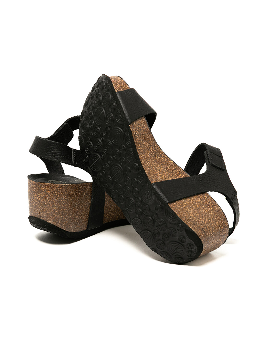 Siyah Kadın Sandalet Bılbao G106319 Embossed Leather Dark-5