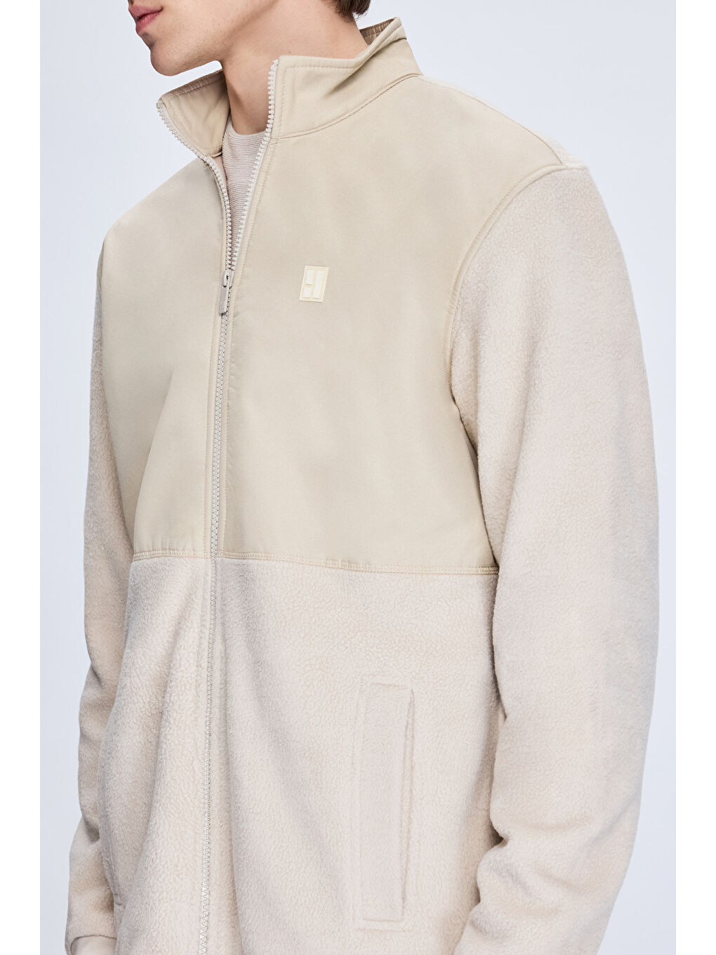 Bej Regular Fit Hakim Yaka Baharlık Mont-2