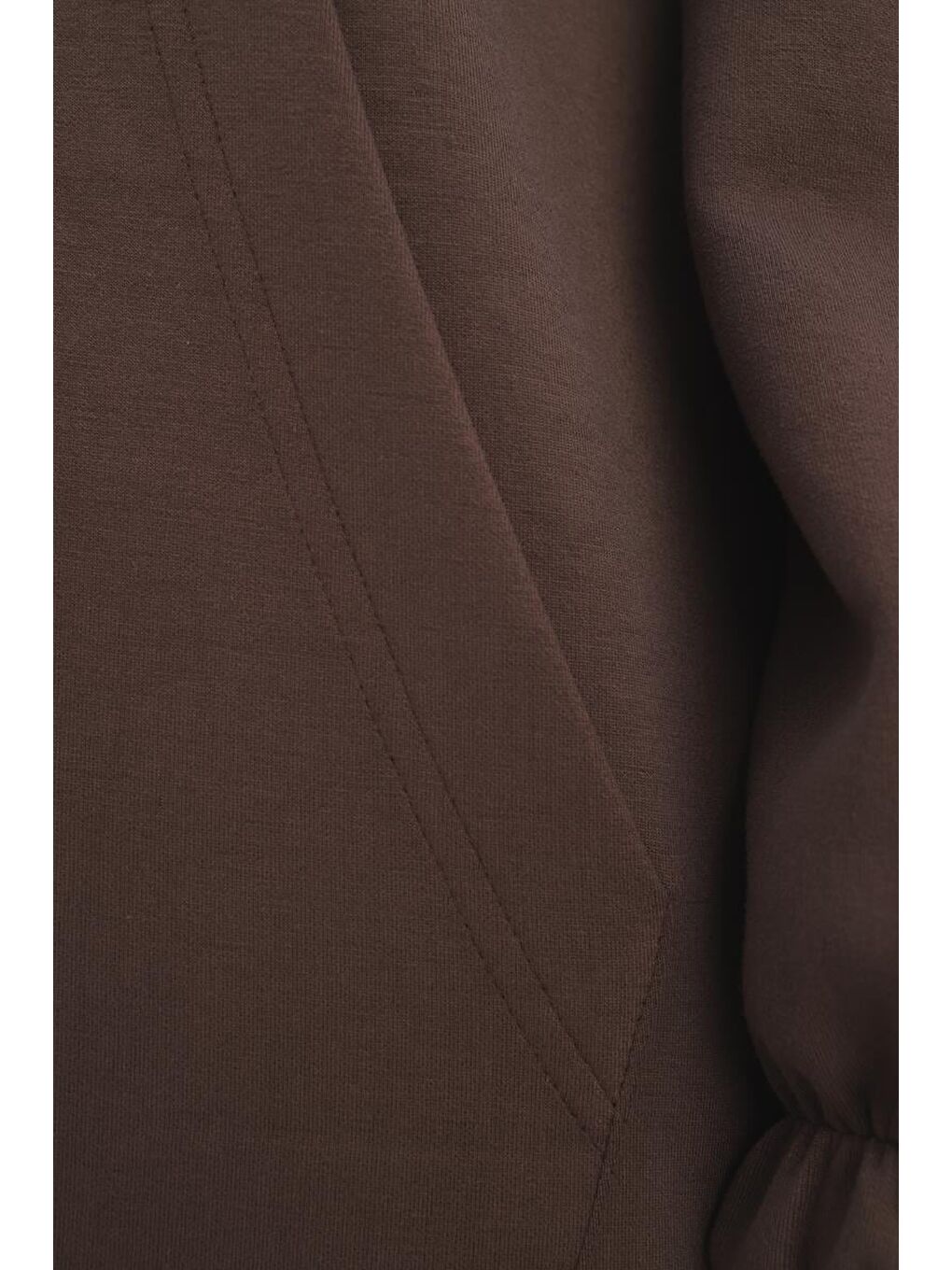 Kahverengi Kahve-Ön Roba Dubleli Sweat Tunik-4