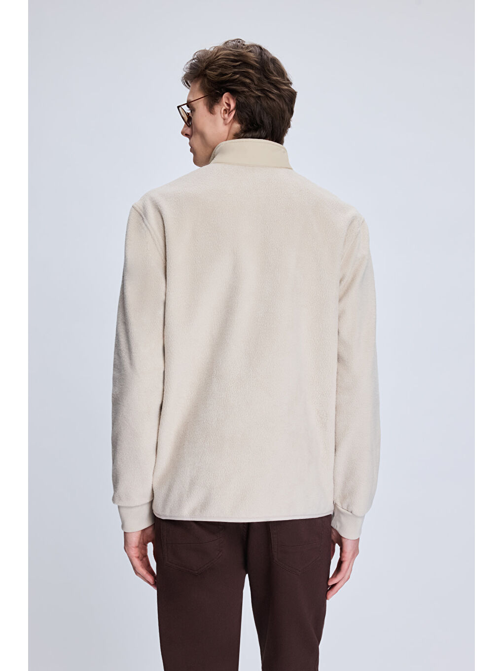 Bej Regular Fit Hakim Yaka Baharlık Mont-3