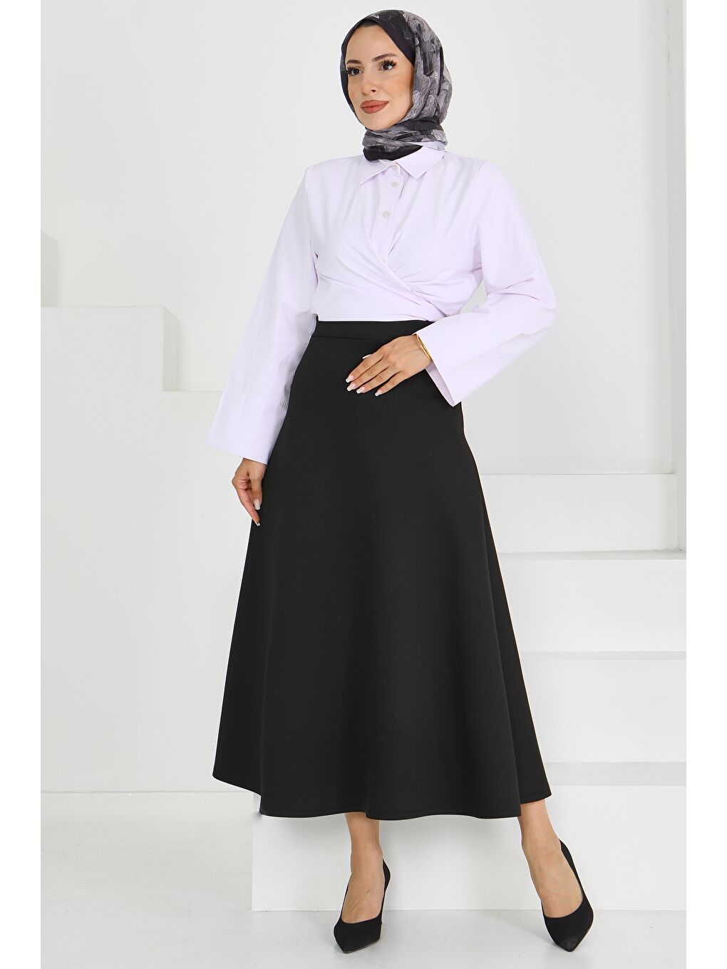 Puff Scuba Çan Etek Siyah - 27615