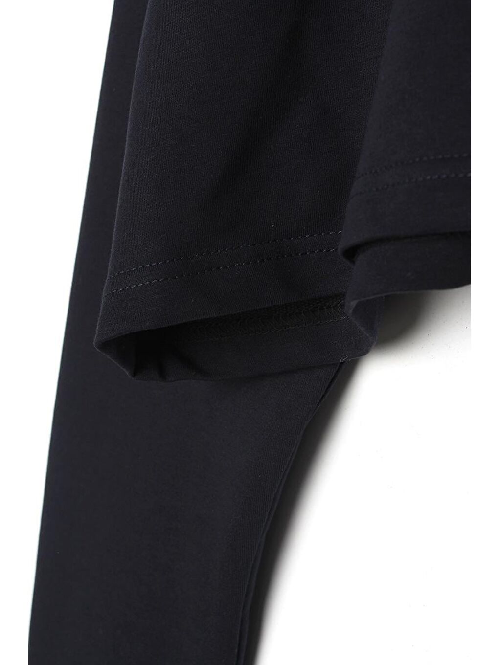 Lacivert01-Bisiklet Yaka Uzun Kollu Crop-5