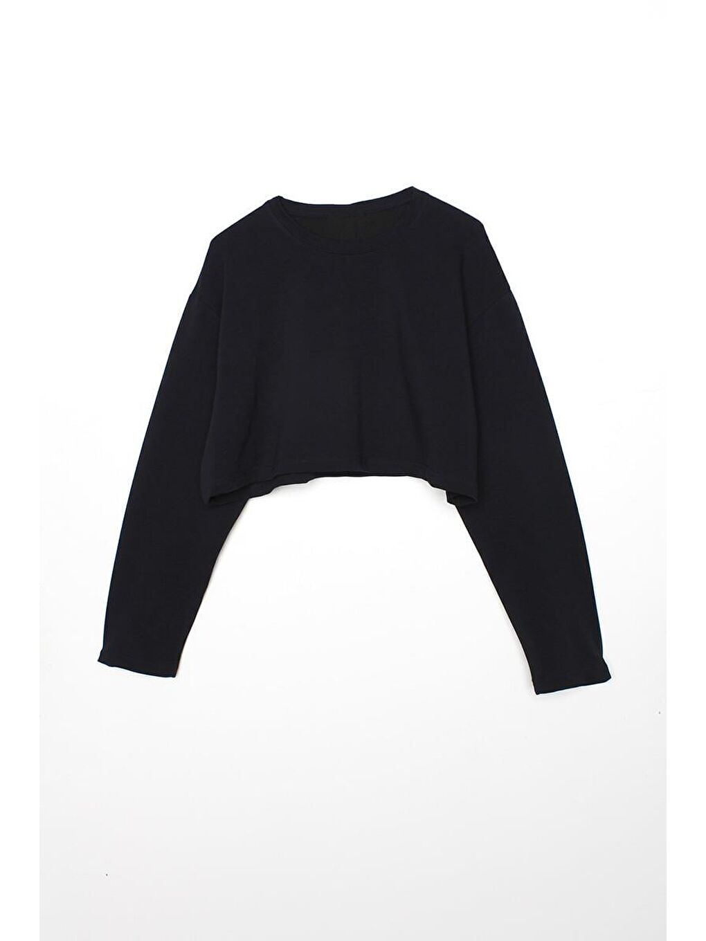 Lacivert01-Bisiklet Yaka Uzun Kollu Crop-6