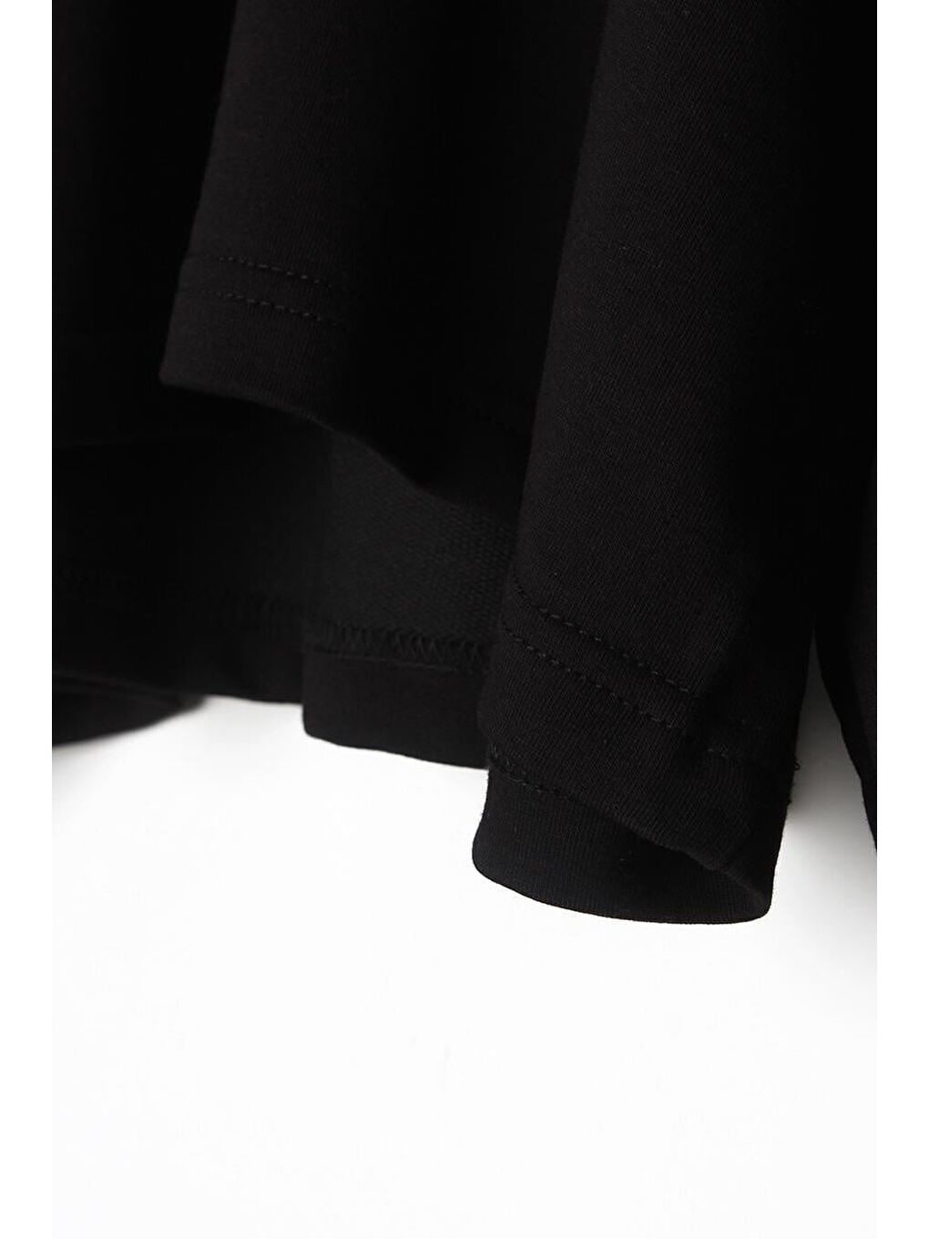 Siyah-Bisiklet Yaka Uzun Kollu Crop-5