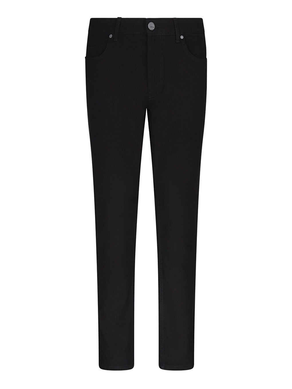 Siyah Regular Fit 5 Cep Pamuklu Kanvas Pantolon