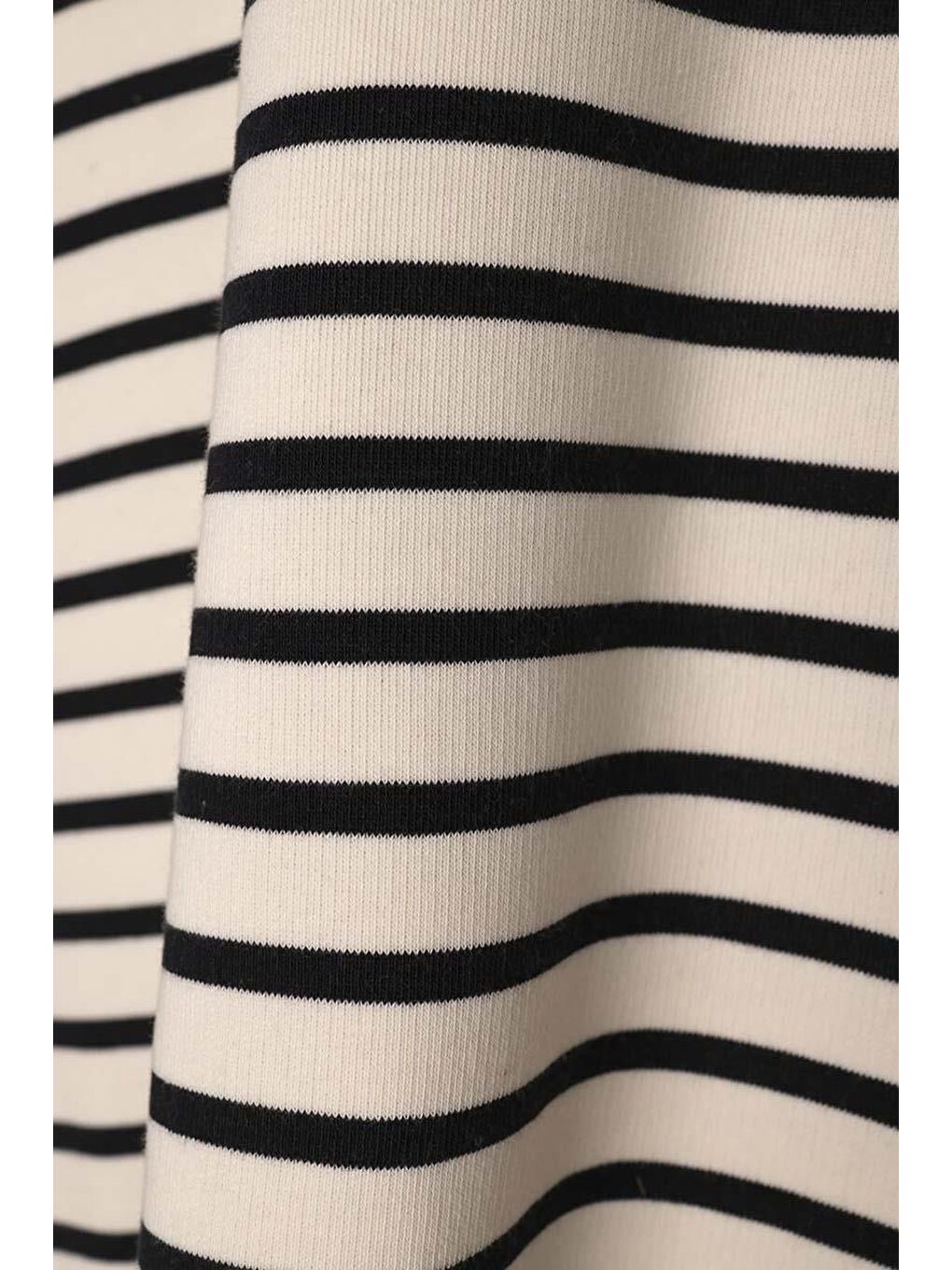 Lila Ekru-Siyah-Çizgili Oversize Sweatshirt-7