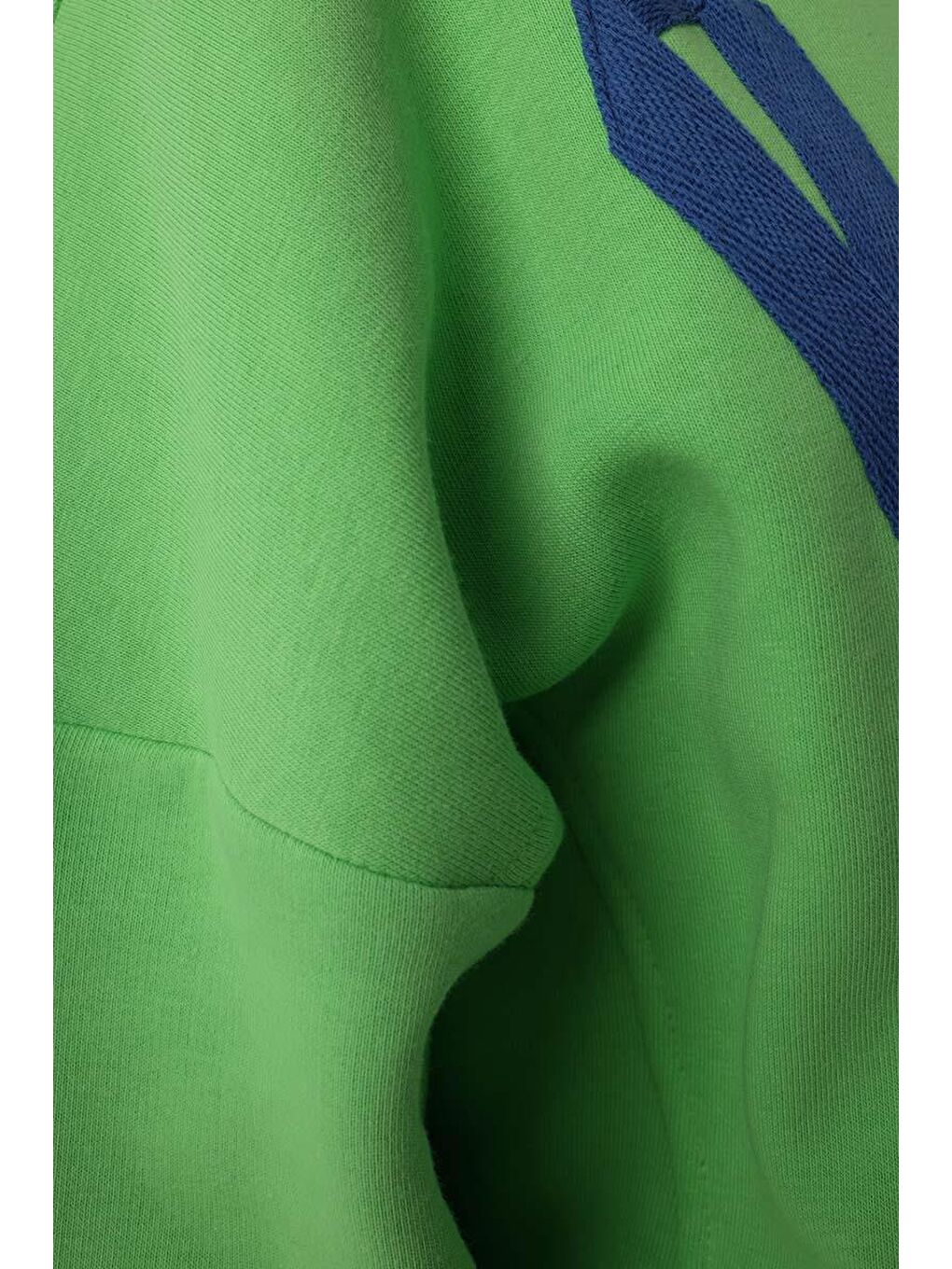 Neon Yeşil-Oversize Şardonlu Şerit Detaylı Sweatshirt-5