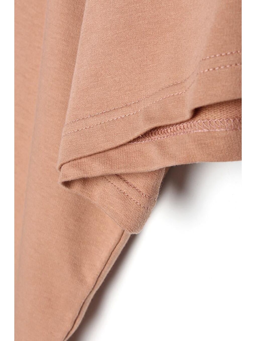 Koyu Bej-Bisiklet Yaka Uzun Kollu Crop-5