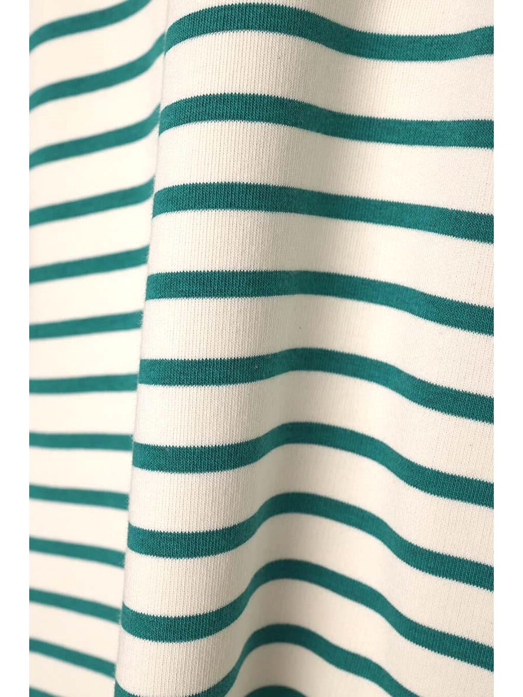 Ekru-Petrol-Çizgili Oversize Sweatshirt-6