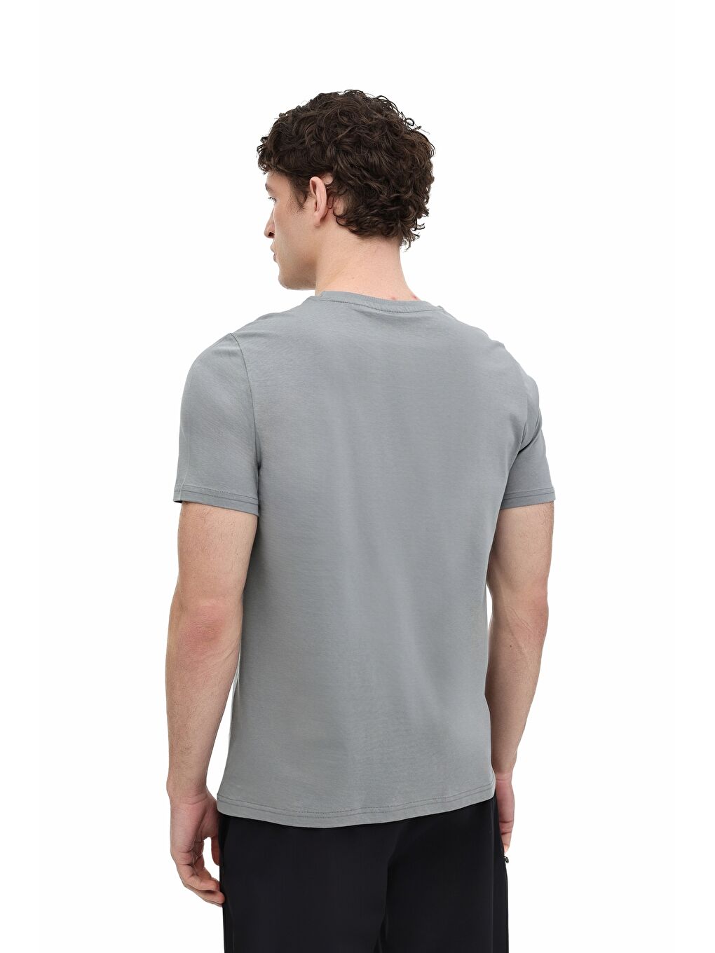 Gri ML THANOS 11KLR-01 Antrasit Erkek Kısa Kol T-Shirt-1