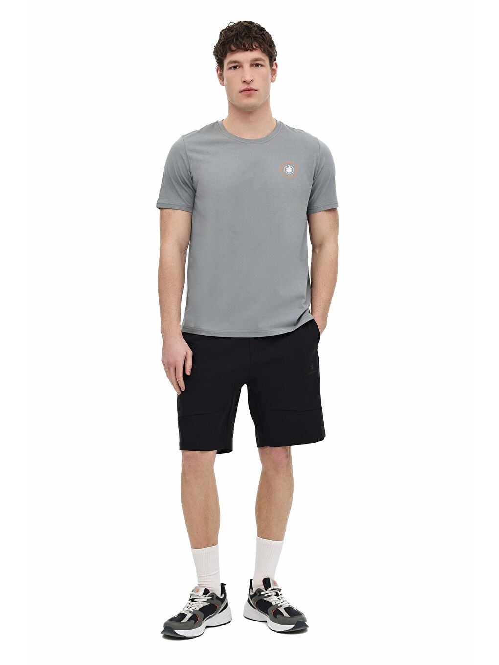 Gri ML THANOS 11KLR-01 Antrasit Erkek Kısa Kol T-Shirt-2