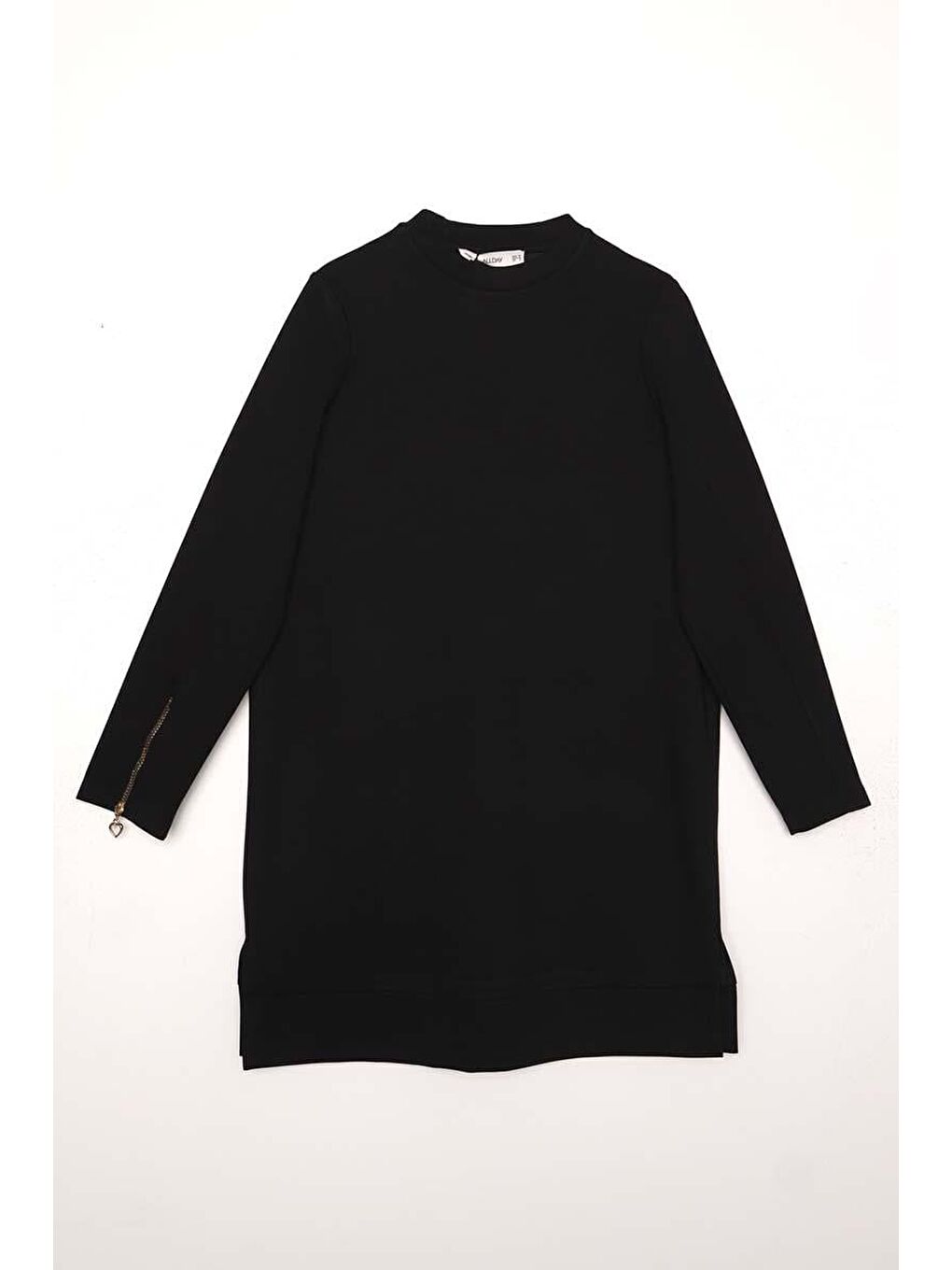 Siyah-Kolu Fermuarlı Tunik-5