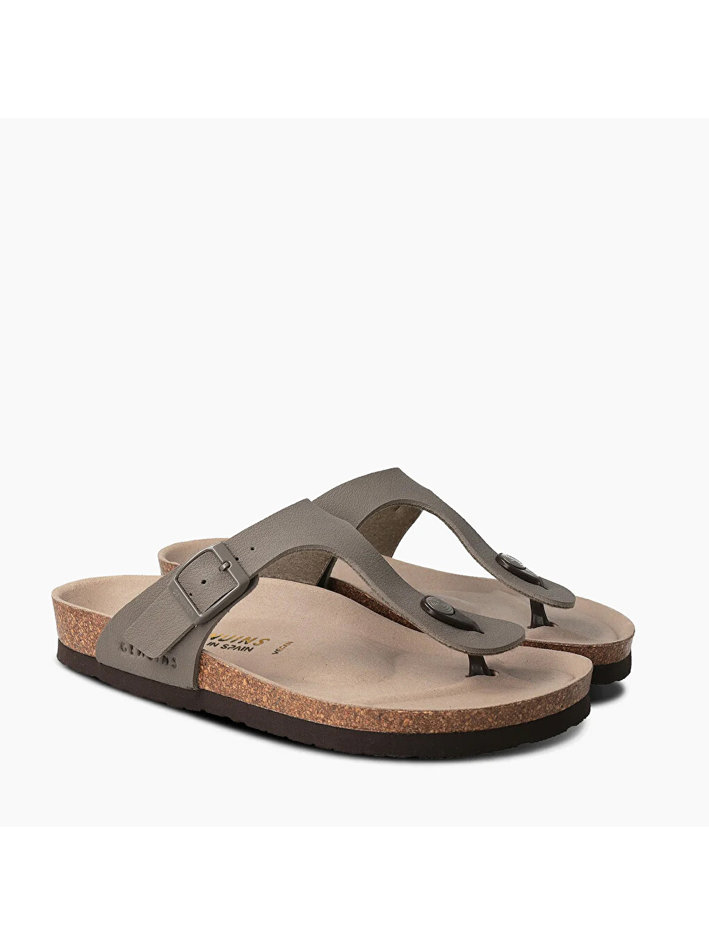 Bej Kadın Terlik ROSAS G104385 Vegan Stone-1