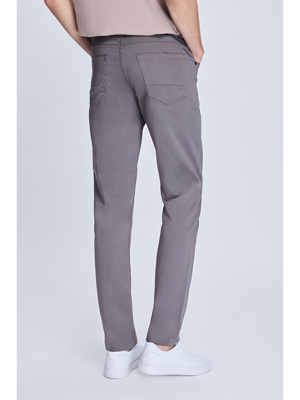 Antrasit Dinamik Fit Pamuklu 5 Cep Kanvas Pantolon-3