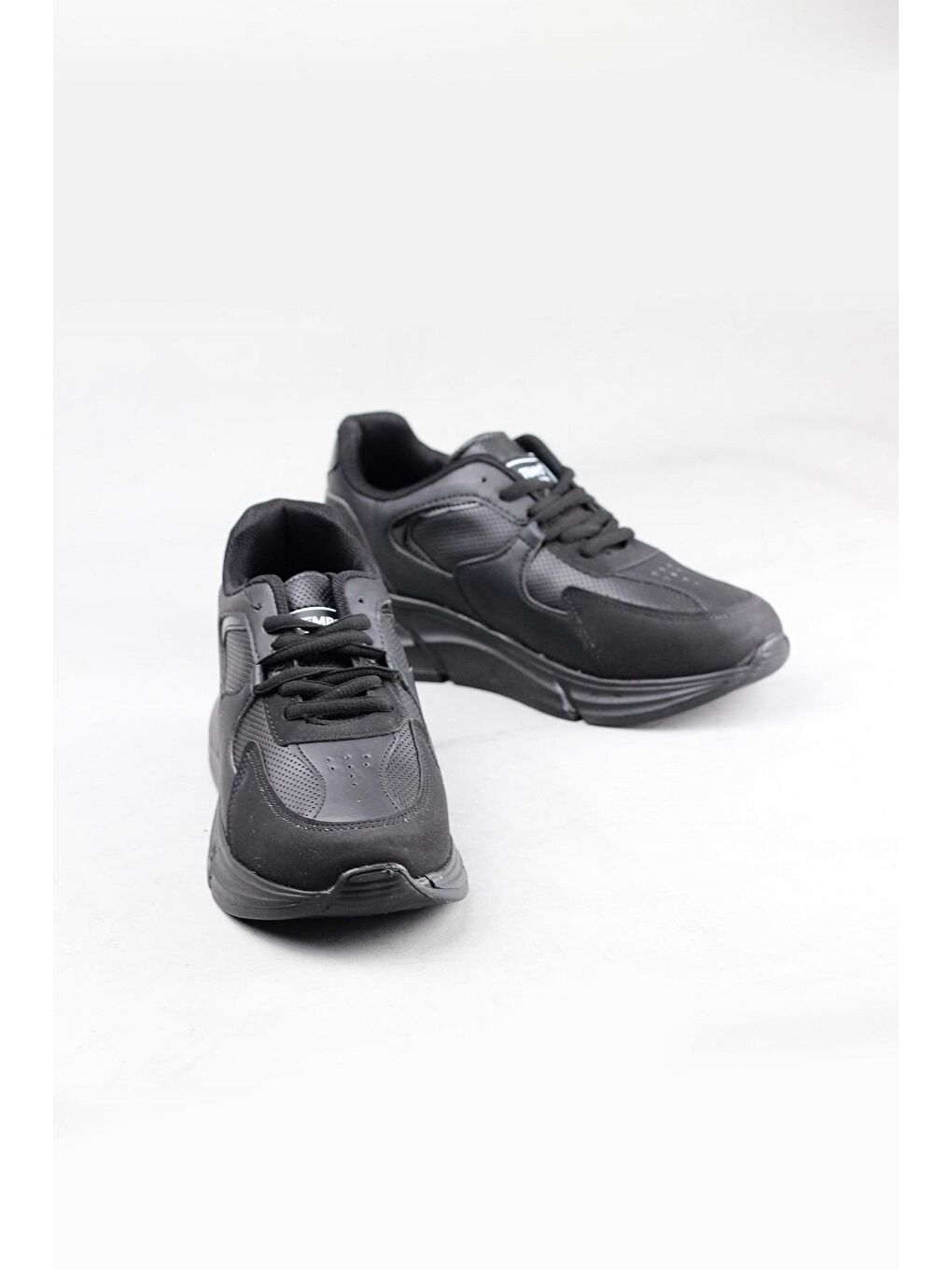 Siyah Tempo 0105 Bağcıklı Spor Sneaker Ayakkabı Kadın-2