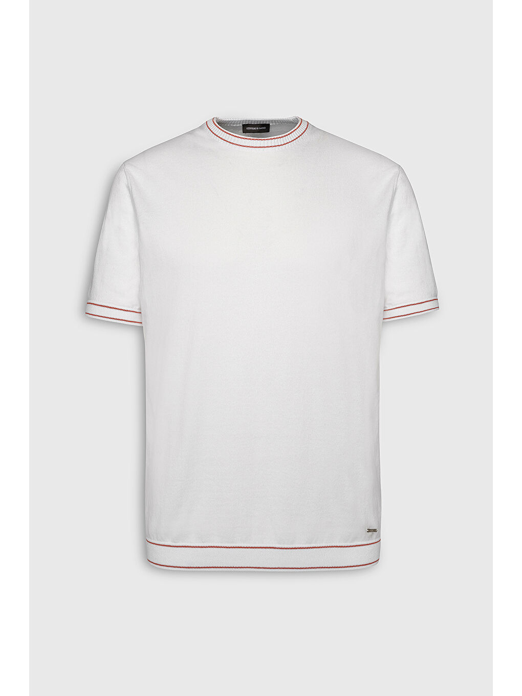 Erkek Beyaz Standart Fit Normal Kesim %100 Pamuk Bisiklet Yaka Tişört-5