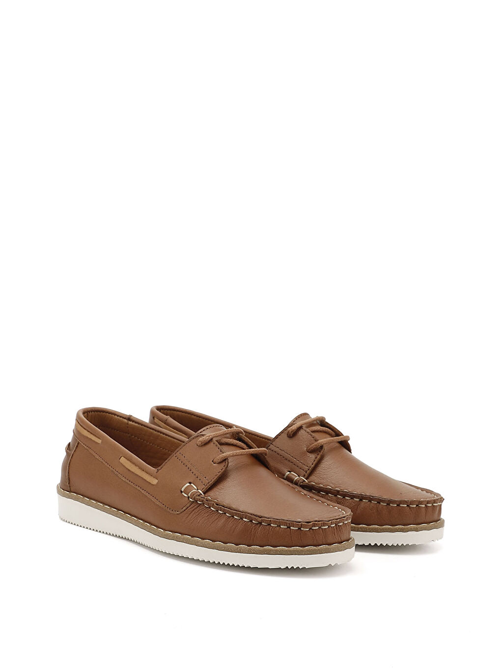 Kahverengi Kadın KAHVERENGİ-TABA Bağcıklı Hakiki Deri Comfort Ayakkabı-2