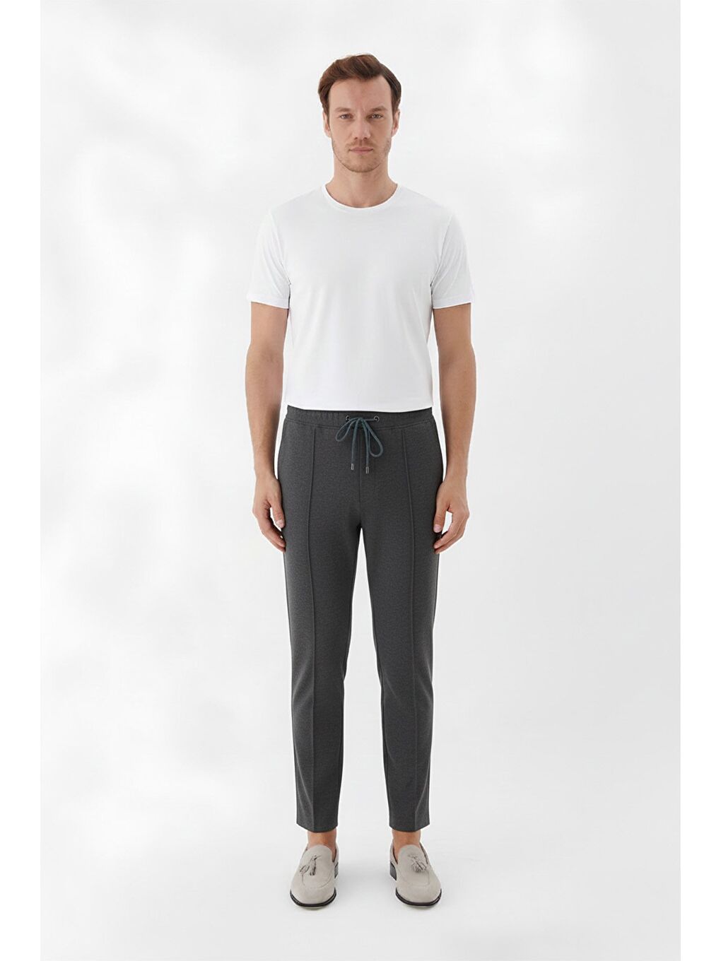 Giotelli Gri Slim Fit Yandan Cepli Jogger Erkek Pantolon-1