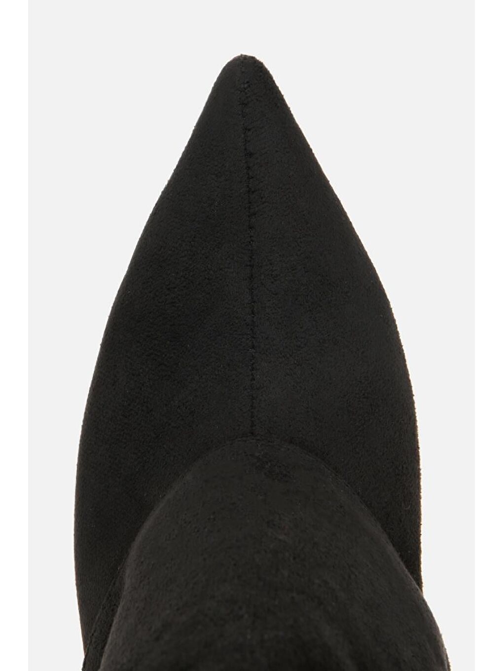 Kadın Süet Siyah Pantolon Görünümlü Tokalı Topuklu Bot-5