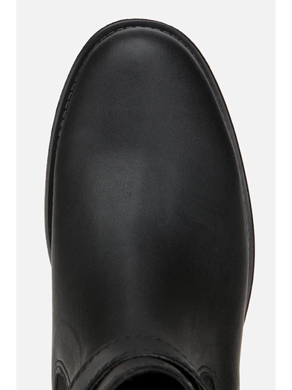 Kadın Siyah Tokalı Lastik Detaylı Düz Bot-4