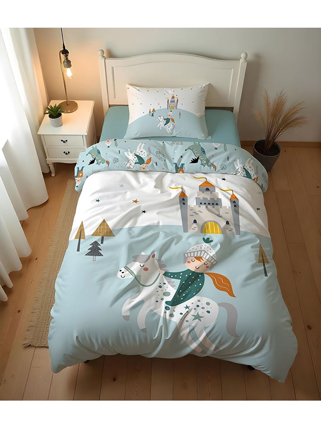 Karışık Özel Tasarım Desenli Çarşafsız 2'li Takım Baskılı Tek Kişilik Nevresim Takımı 160x220 cm-2