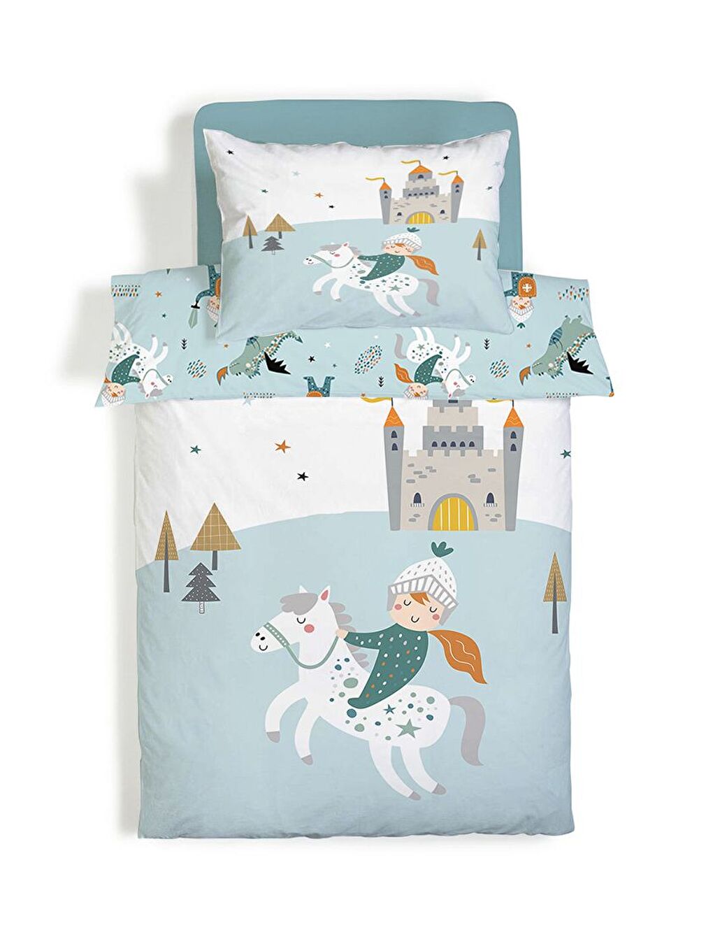 Karışık Özel Tasarım Desenli Çarşafsız 2'li Takım Baskılı Tek Kişilik Nevresim Takımı 160x220 cm-3