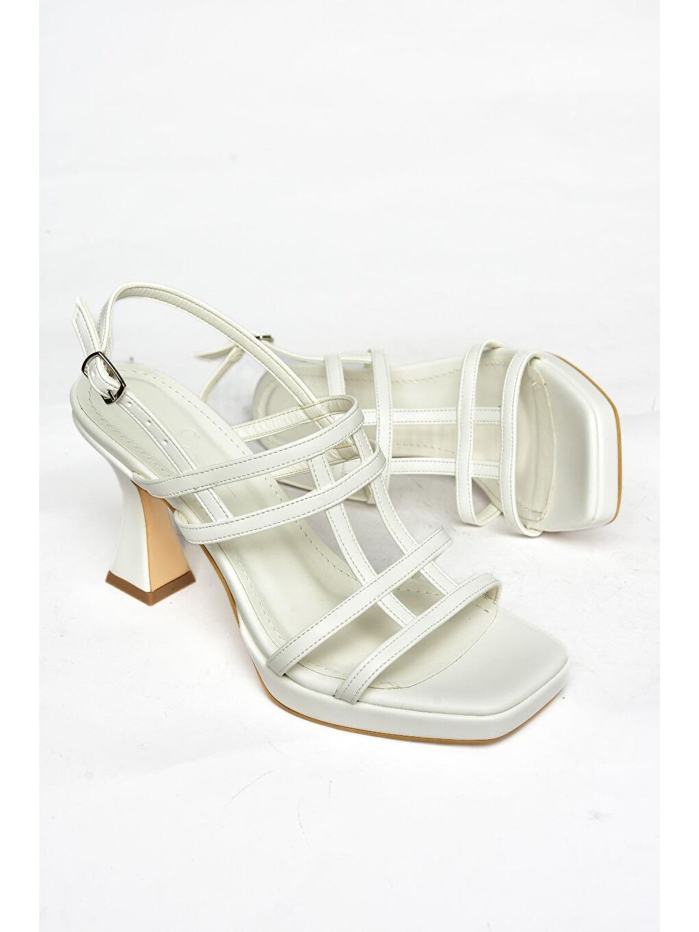 S5693160 Beyaz Kadın Topuklu Ayakkabı-2