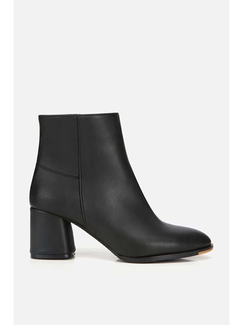 Kadın Siyah Fermuarlı Kalın Topuklu Bot