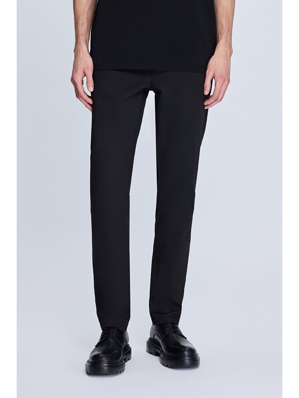 Siyah Dinamik Fit Yandan Cepli Casual Jogger Pantolon