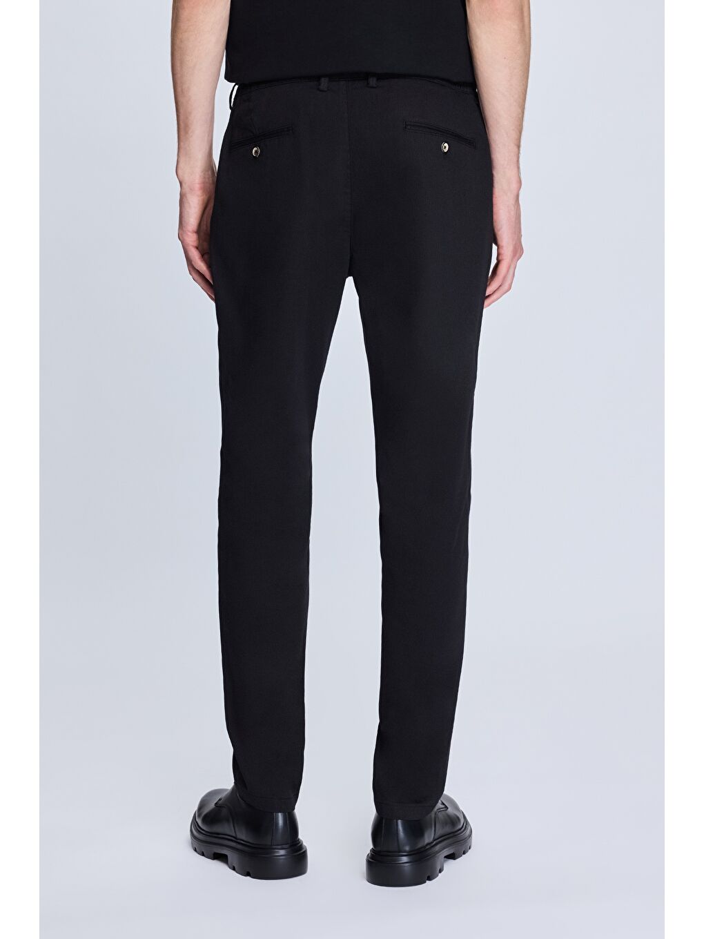 Siyah Dinamik Fit Yandan Cepli Casual Jogger Pantolon-3