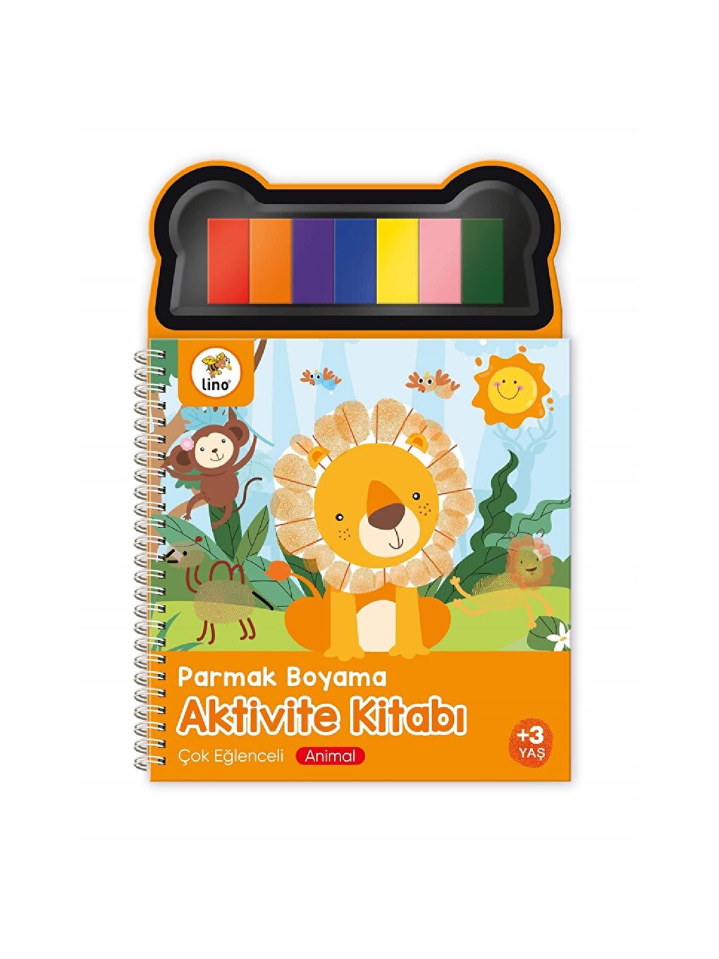 Parmak Boyama Ve 7 Li Parmak Boya Paleti Aktivite Kitabı Hayvanlar (LP-600)