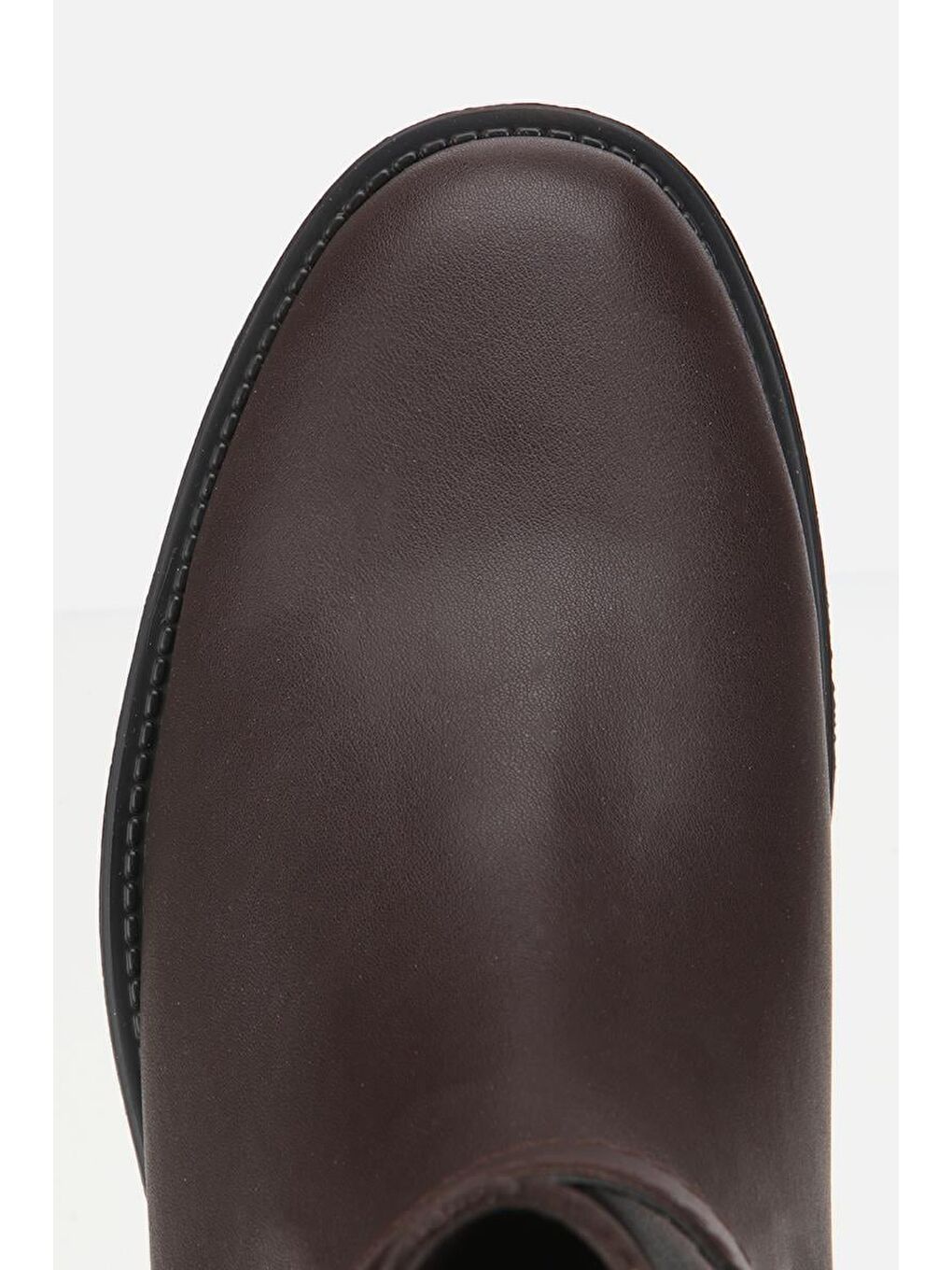 Kadın Kahverengi Tokalı Lastik Detaylı Düz Bot-4