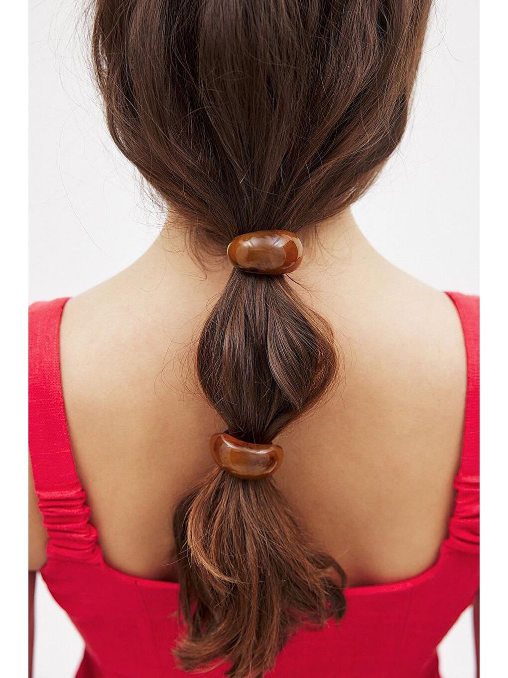 Kahverengi Akrilik Lastik 2 Adet Kahve-1