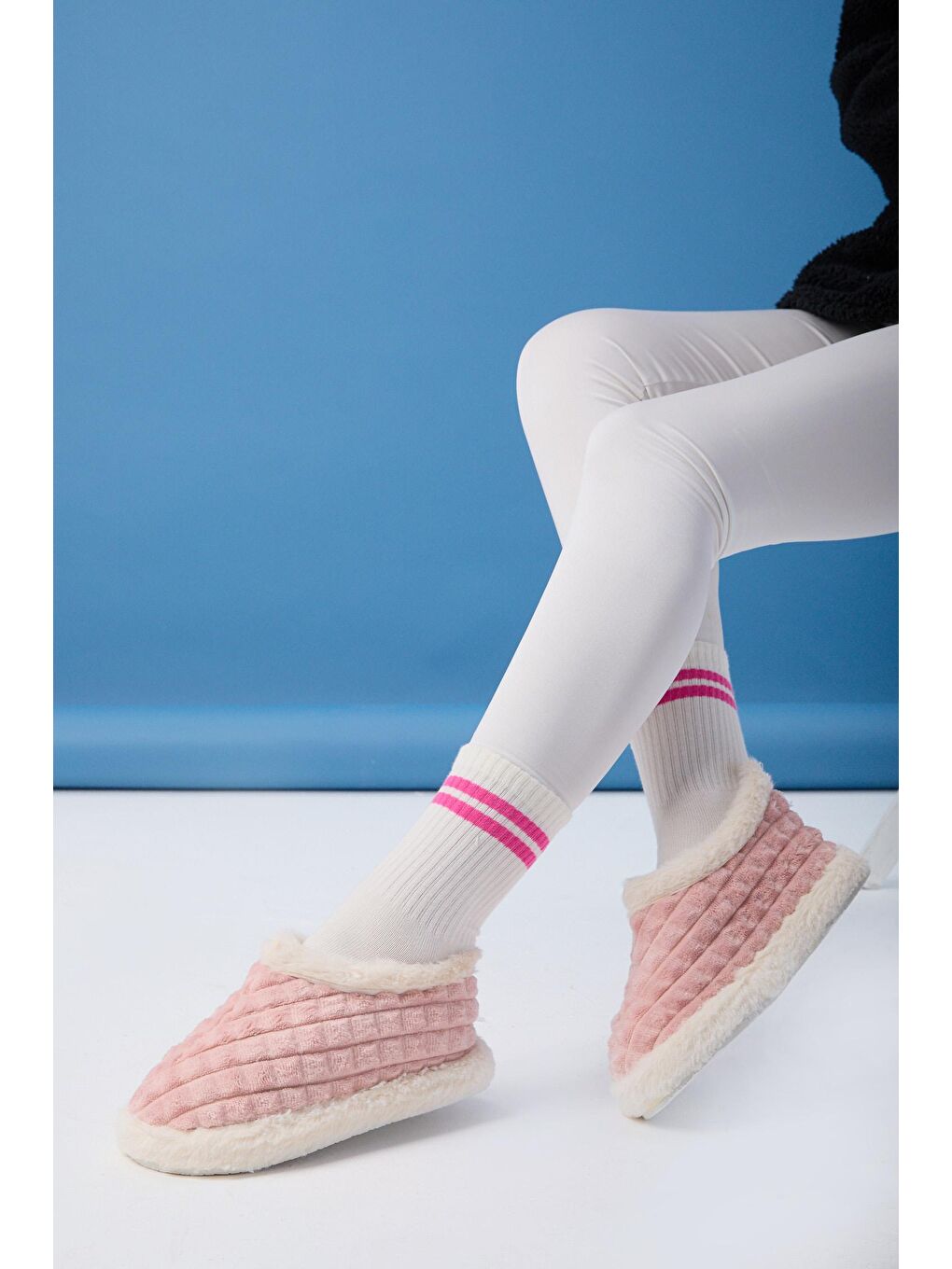 Kadın Pembe Ev Ayakkabısı - 24087-1