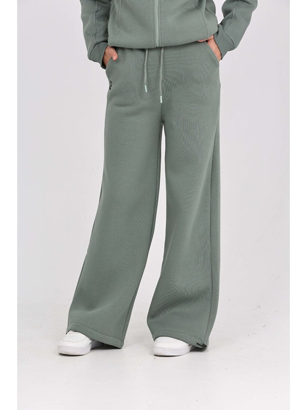 Yeşil Kız Çocuk Yıldız Nakışlı Eşofman Takım-2