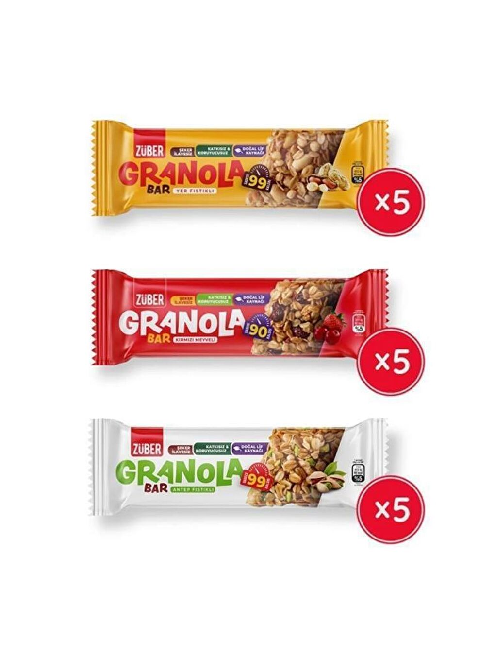 Züber Renksiz Granola Bar Deneme Paketi