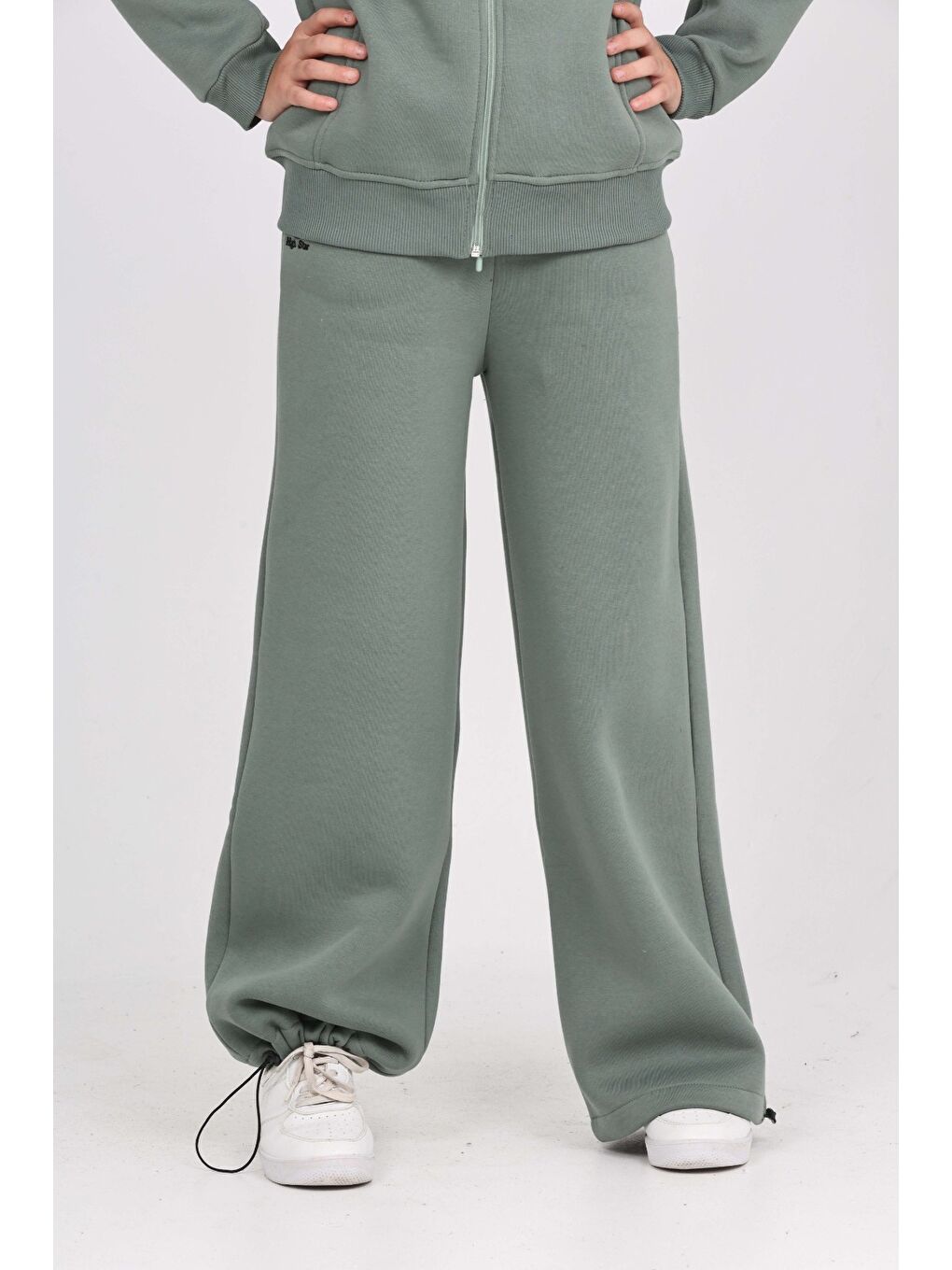 Yeşil Kız Çocuk Yıldız Nakışlı Eşofman Takım-4