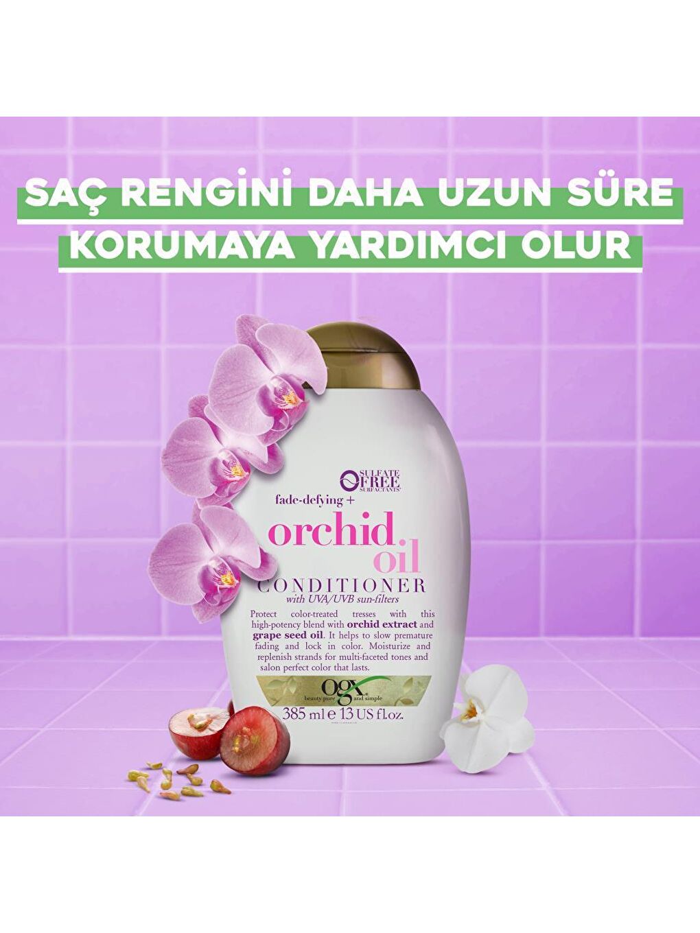 OGX Renksiz Renk Koruyucu Orchid Oil Sülfatsız Saç Bakım Kremi 385 ml - 1